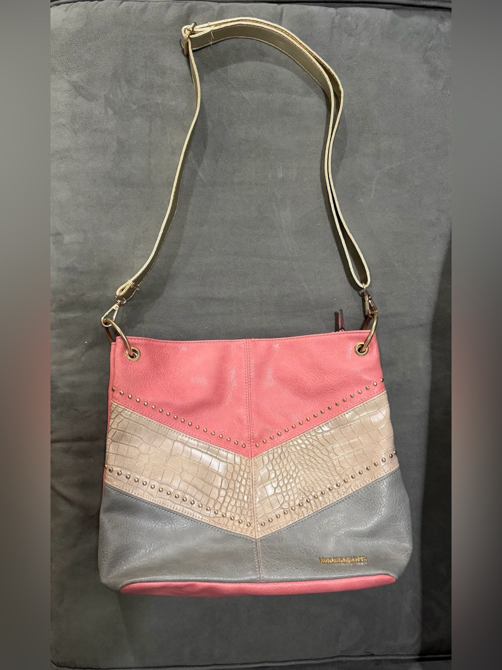 Montana West Pink, Beige & Gray Colorway Shoulder Bag